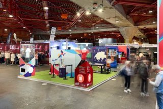 Stand de l'Euro féminin 2025 à la Foire du Valais